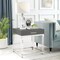 Caspian High Gloss Acrylic Leg Metal Base Side/Accent Table Nightstand